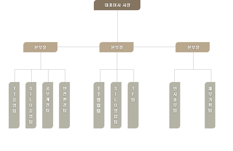 태영인더스트리 조직도